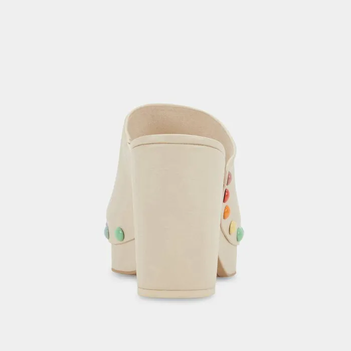 Heels Shop Dolce Vita Emol Pride Heels Ivory Leather Designer Ivory Heels Ivory Leather