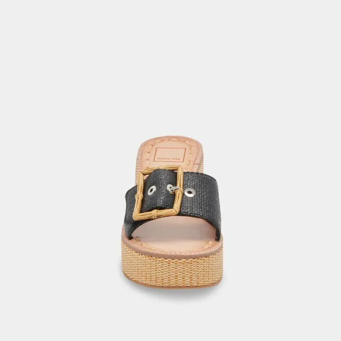 Heels Shop Dolce Vita Era Heels Onyx Raffia Onyx Raffia