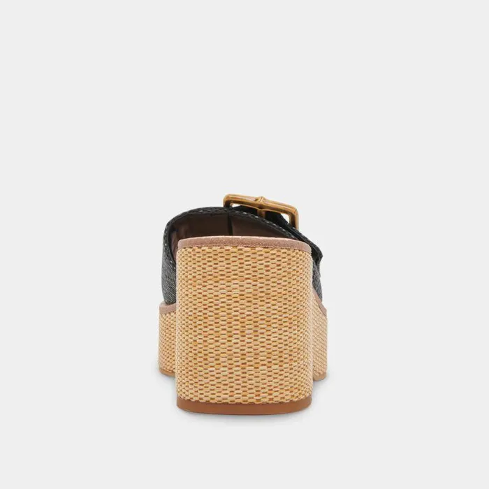 Heels Shop Dolce Vita Era Heels Onyx Raffia Onyx Raffia