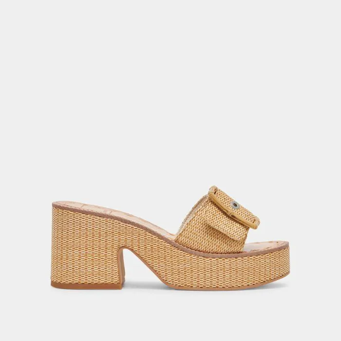 Heels Shop Dolce Vita Era Heels Warm Natural Raffia Warm Natural Raffia