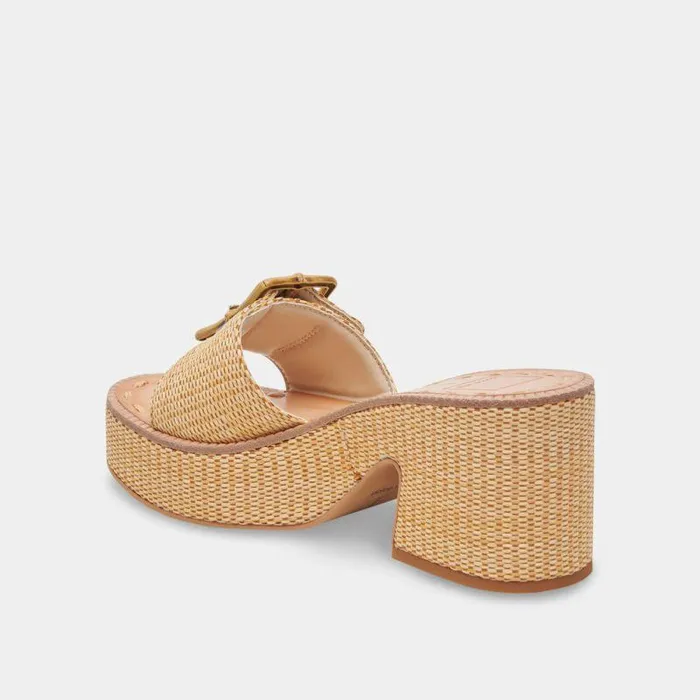 Heels Shop Dolce Vita Era Heels Warm Natural Raffia Warm Natural Raffia