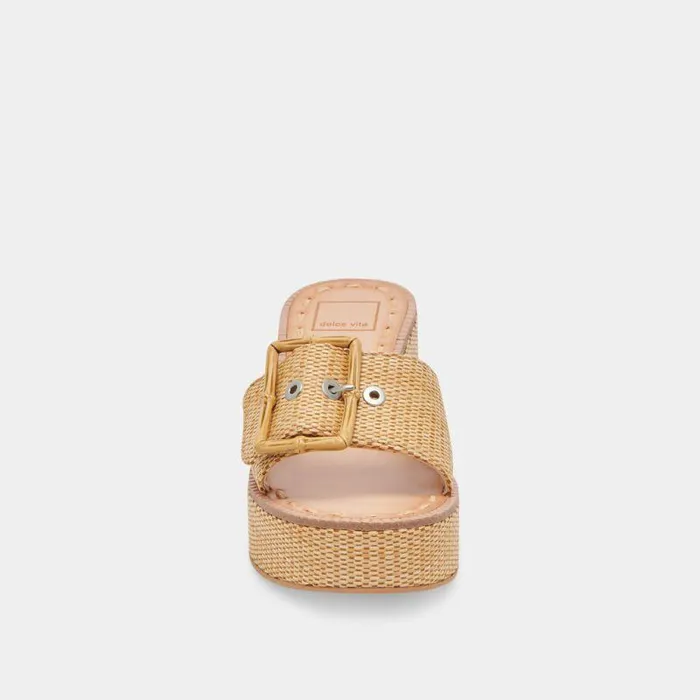 Heels Shop Dolce Vita Era Heels Warm Natural Raffia Warm Natural Raffia
