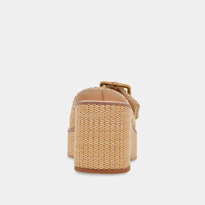 Heels Shop Dolce Vita Era Heels Warm Natural Raffia Warm Natural Raffia