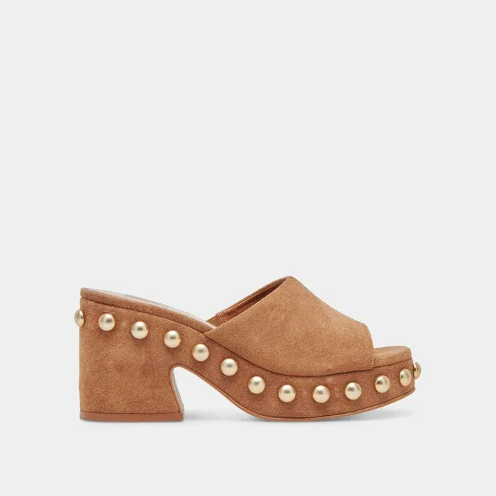 Heels Shop Dolce Vita Glori Heels Pecan Suede Pecan Suede