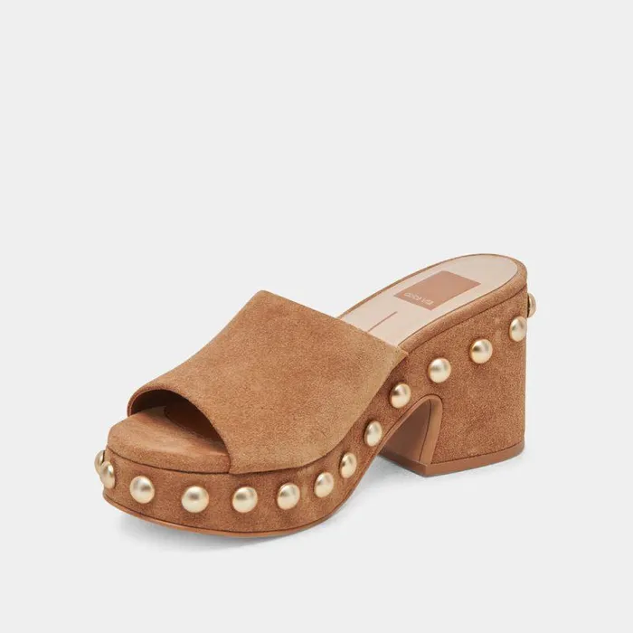 Heels Shop Dolce Vita Glori Heels Pecan Suede Pecan Suede