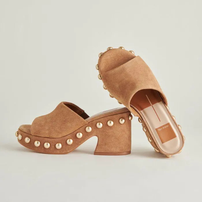 Heels Shop Dolce Vita Glori Heels Pecan Suede Pecan Suede