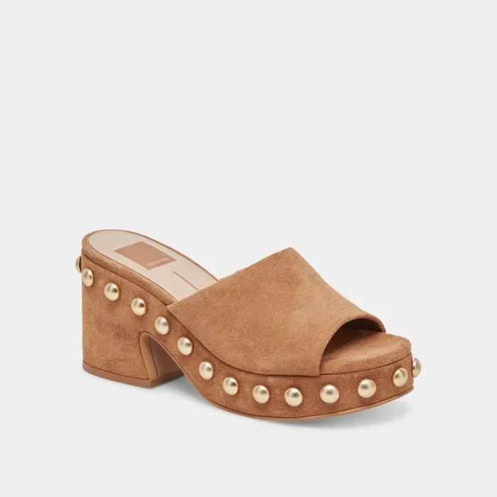 Heels Shop Dolce Vita Glori Heels Pecan Suede Pecan Suede