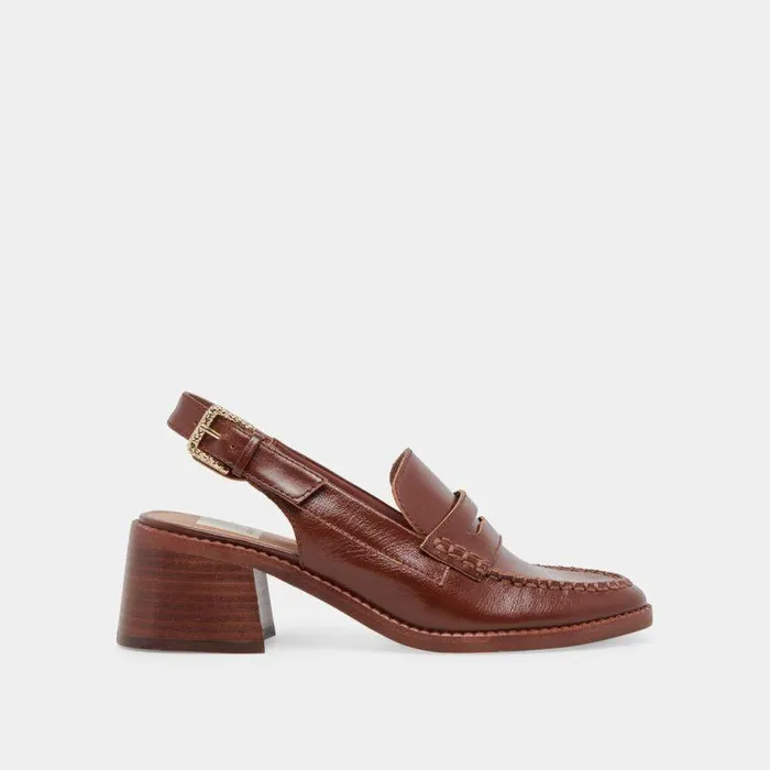 Heels Shop Dolce Vita Hardi Heels Brown Crinkle Patent Brown Crinkle Patent