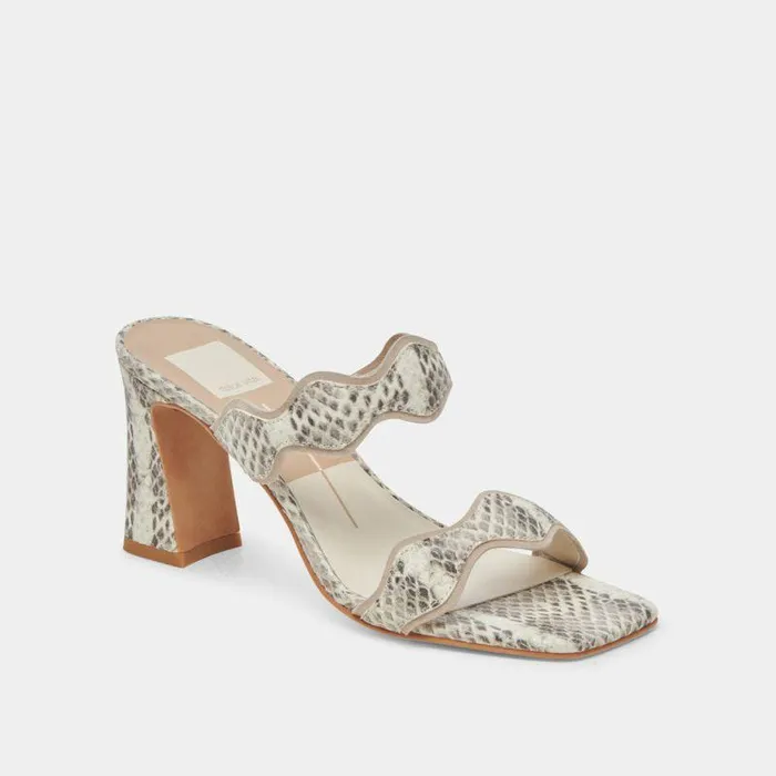 Heels Shop Dolce Vita Ilva Heels Grey White Embossed Leather Grey White Leather Heels Grey White Embossed Leather