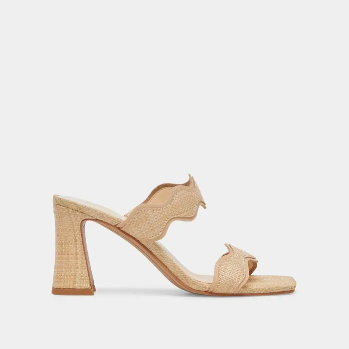 Heels Shop Dolce Vita Ilva Heels Lt Natural Raffia Lt Natural Raffia
