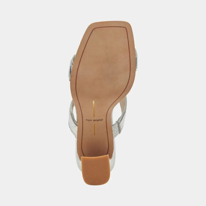 Heels Shop Dolce Vita Ilva Heels Silver Distressed Leather Silver Leather Heels Silver Distressed Leather