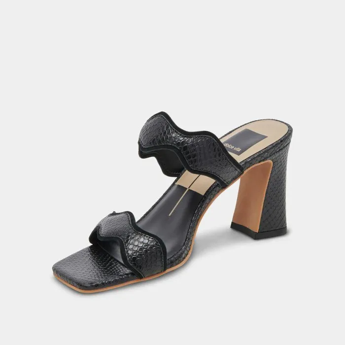 Heels Shop Dolce Vita Ilva Wide Heels Onyx Embossed Leather Women039s Wide Heels Onyx Embossed Leather