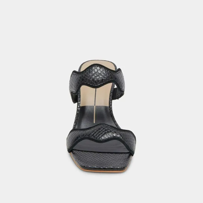 Heels Shop Dolce Vita Ilva Wide Heels Onyx Embossed Leather Women039s Wide Heels Onyx Embossed Leather