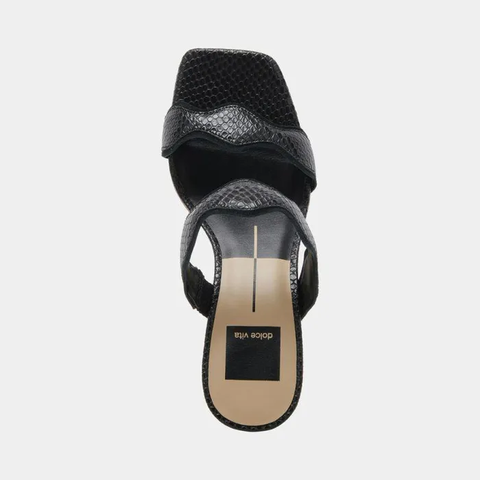 Heels Shop Dolce Vita Ilva Wide Heels Onyx Embossed Leather Women039s Wide Heels Onyx Embossed Leather