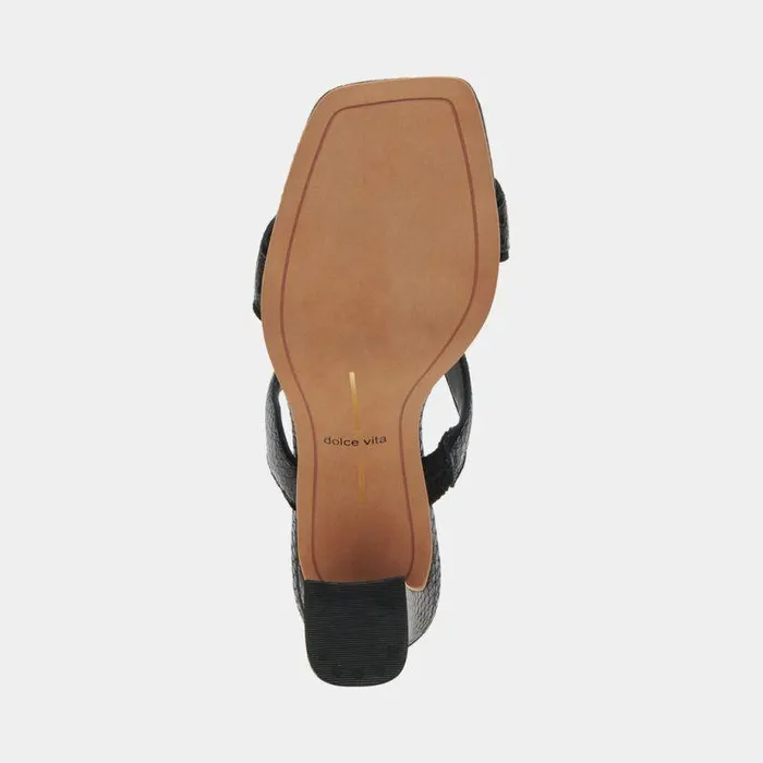 Heels Shop Dolce Vita Ilva Wide Heels Onyx Embossed Leather Women039s Wide Heels Onyx Embossed Leather