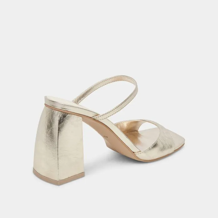 Heels Shop Dolce Vita Jemmy Heels Light Gold Crinkle Patent Light Gold Crinkle Patent