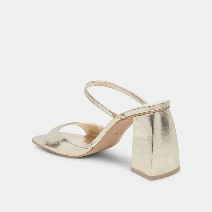 Heels Shop Dolce Vita Jemmy Heels Light Gold Crinkle Patent Light Gold Crinkle Patent