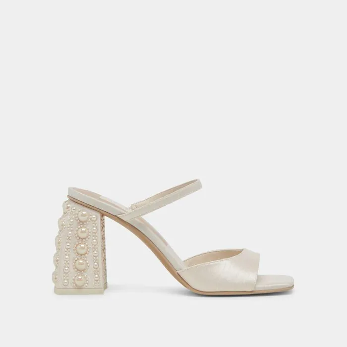 Heels Shop Dolce Vita Jemmy Pearl Heels Vanilla Silk Vanilla Silk