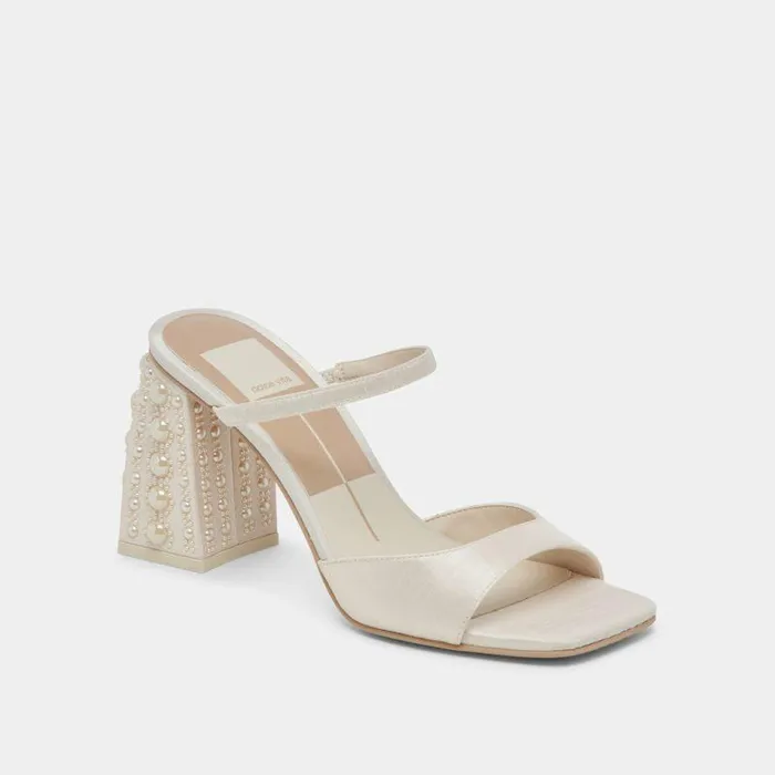 Heels Shop Dolce Vita Jemmy Pearl Heels Vanilla Silk Vanilla Silk