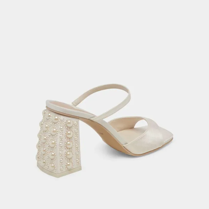Heels Shop Dolce Vita Jemmy Pearl Heels Vanilla Silk Vanilla Silk