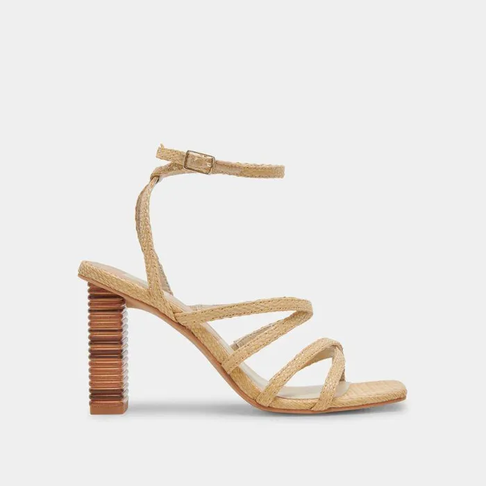 Heels Shop Dolce Vita Jenko Heels Lt Natural Raffia Lt Natural Raffia