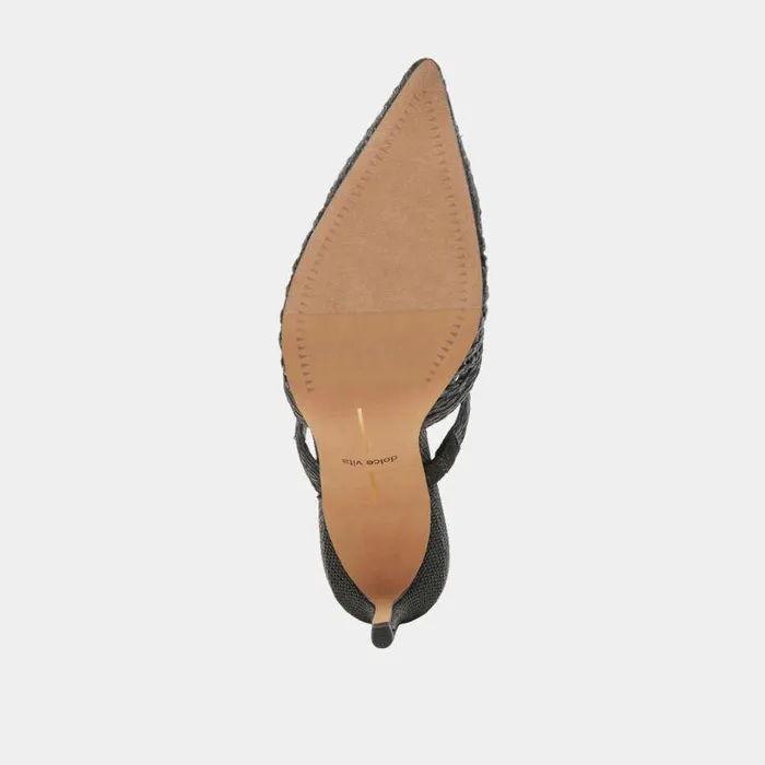 Heels Shop Dolce Vita Kaline Heels Onyx Raffia Onyx Raffia