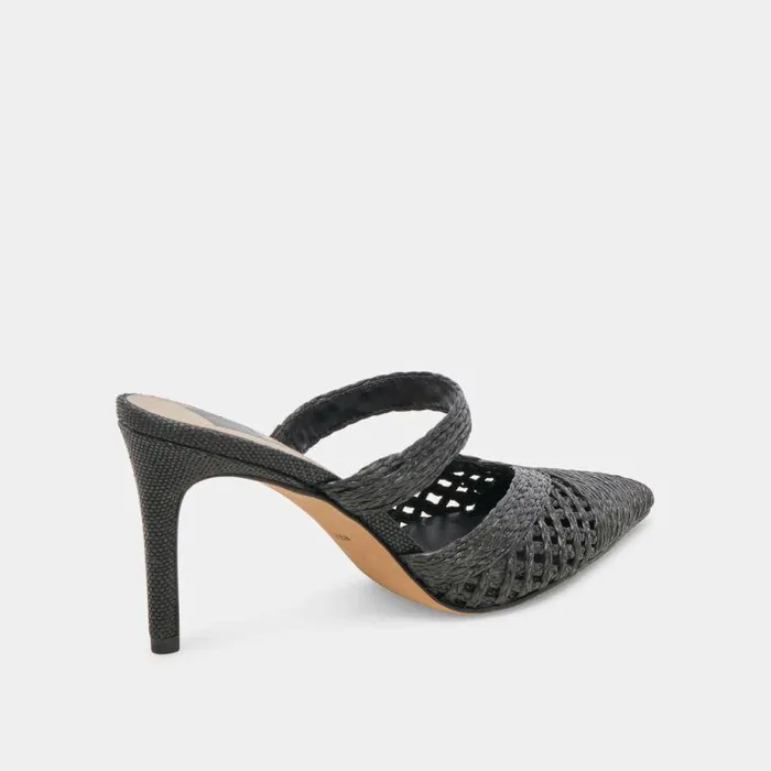 Heels Shop Dolce Vita Kaline Heels Onyx Raffia Onyx Raffia