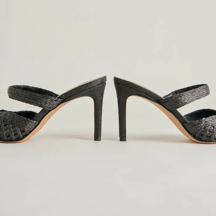 Heels Shop Dolce Vita Kaline Heels Onyx Raffia Onyx Raffia