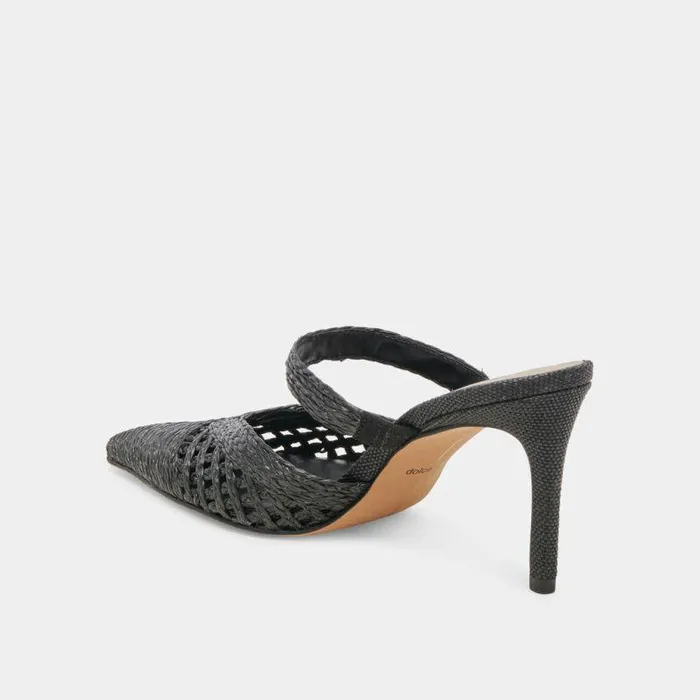 Heels Shop Dolce Vita Kaline Heels Onyx Raffia Onyx Raffia