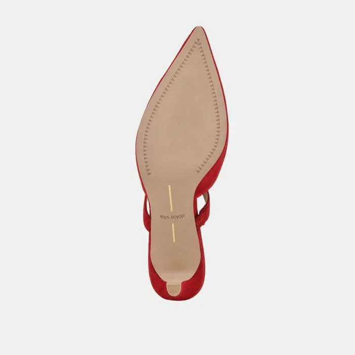 Heels Shop Dolce Vita Kanika Mid Heels Crimson Suede Crimson Suede