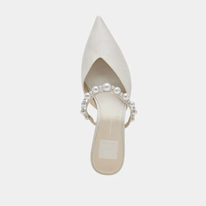 Heels Shop Dolce Vita Kanika Pearl Mid Heels Vanilla Pearls Vanilla Pearls