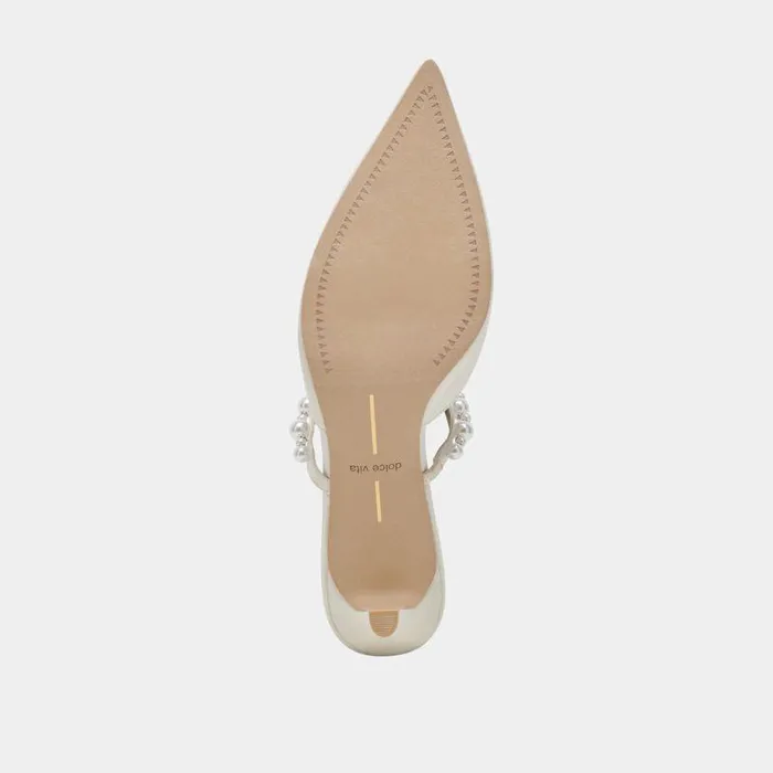 Heels Shop Dolce Vita Kanika Pearl Mid Heels Vanilla Pearls Vanilla Pearls