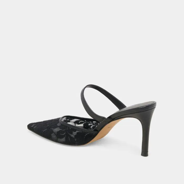 Heels Shop Dolce Vita Katik Heels Black Floral Lace Black Floral Lace