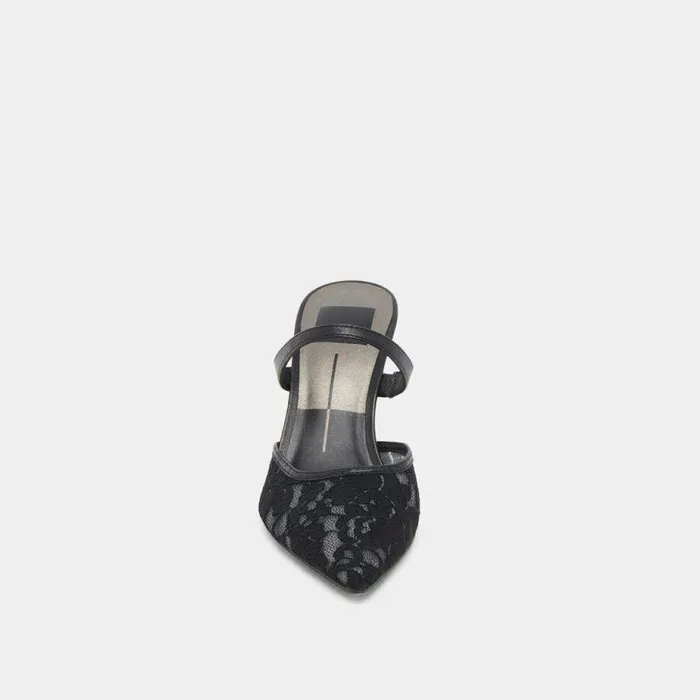 Heels Shop Dolce Vita Katik Heels Black Floral Lace Black Floral Lace
