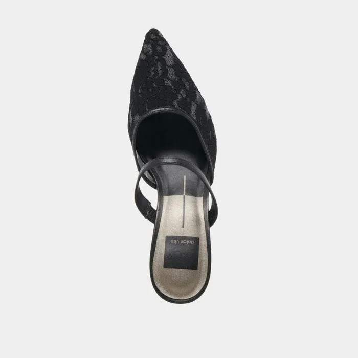 Heels Shop Dolce Vita Katik Heels Black Floral Lace Black Floral Lace