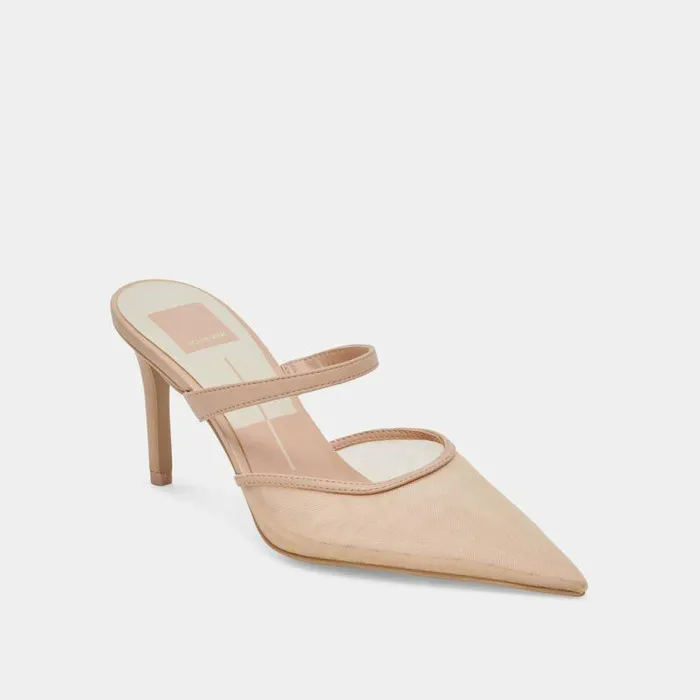 Heels Shop Dolce Vita Katik Heels Blush Mesh Blush Mesh
