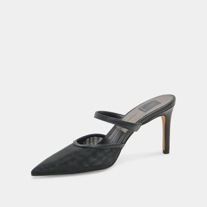 Heels Shop Dolce Vita Katik Heels Onyx Mesh Onyx Mesh