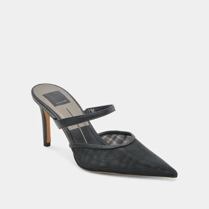 Heels Shop Dolce Vita Katik Heels Onyx Mesh Onyx Mesh