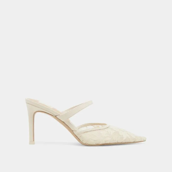 Heels Shop Dolce Vita Katik Heels White Floral Lace White Floral Lace