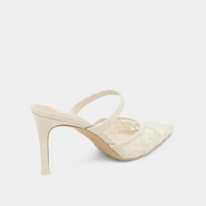 Heels Shop Dolce Vita Katik Heels White Floral Lace White Floral Lace
