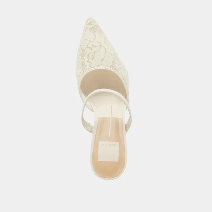 Heels Shop Dolce Vita Katik Heels White Floral Lace White Floral Lace