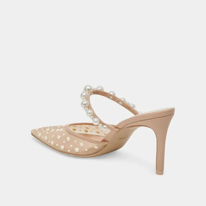 Heels Shop Dolce Vita Katik Pearl Heels Blush Mesh Blush Mesh