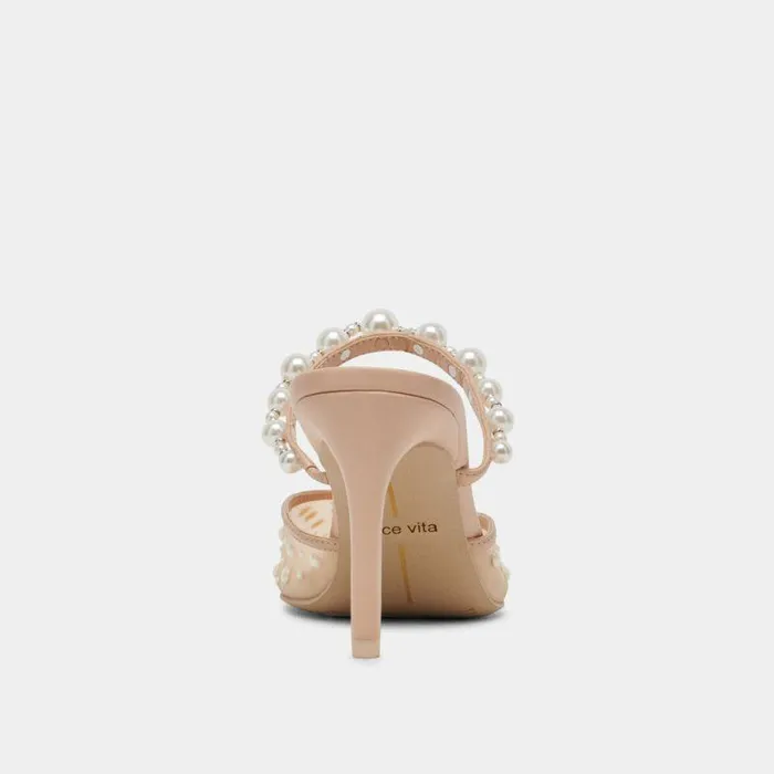 Heels Shop Dolce Vita Katik Pearl Heels Blush Mesh Blush Mesh