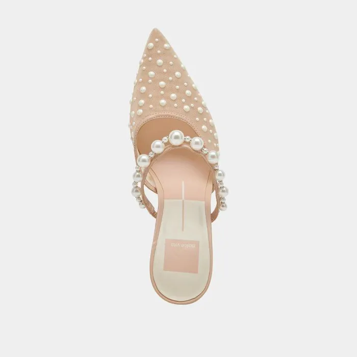 Heels Shop Dolce Vita Katik Pearl Heels Blush Mesh Blush Mesh