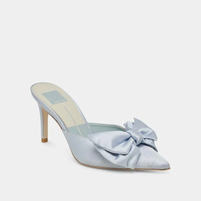 Heels Shop Dolce Vita Kayli Heels Light Blue Satin Light Blue Satin