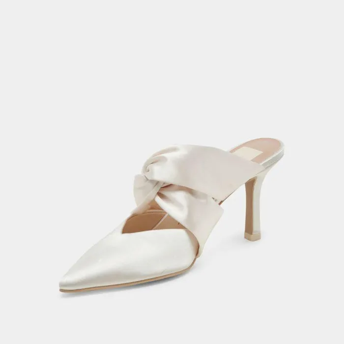 Heels Shop Dolce Vita Kelsy Heels Creme Satin Creme Satin