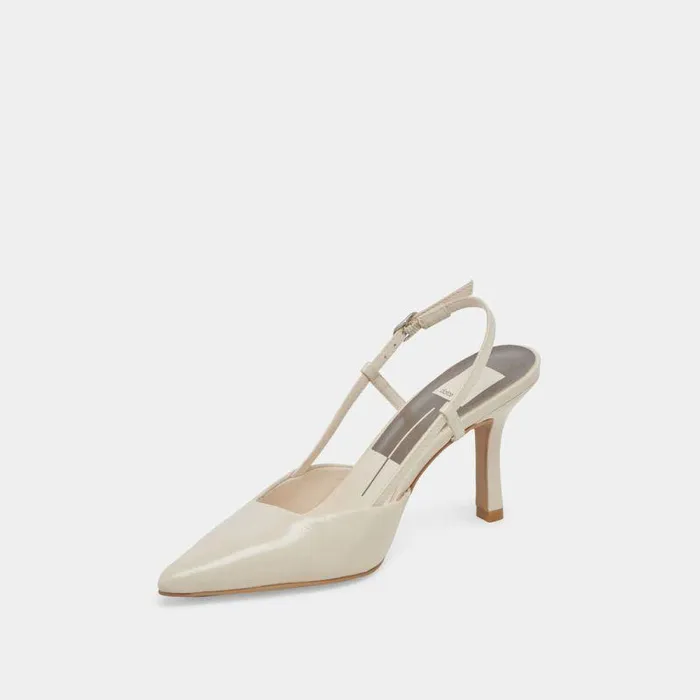 Heels Shop Dolce Vita Kim Heels Ivory Crinkle Patent Ivory Crinkle Patent