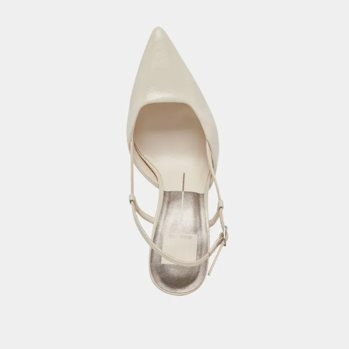 Heels Shop Dolce Vita Kim Heels Ivory Crinkle Patent Ivory Crinkle Patent
