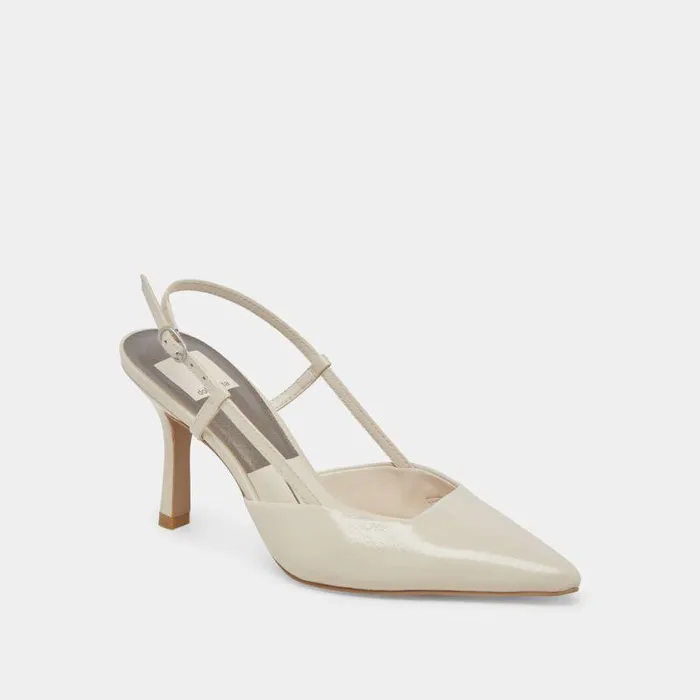 Heels Shop Dolce Vita Kim Heels Ivory Crinkle Patent Ivory Crinkle Patent