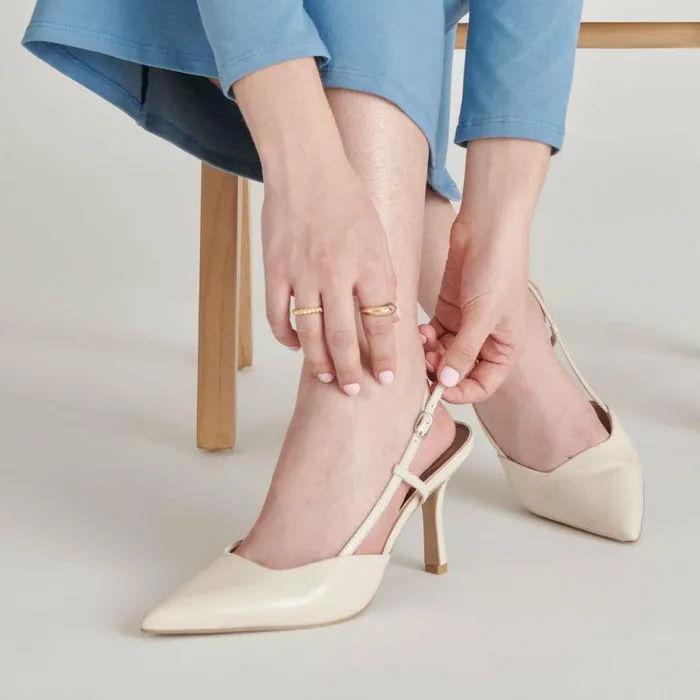 Heels Shop Dolce Vita Kim Heels Ivory Crinkle Patent Ivory Crinkle Patent